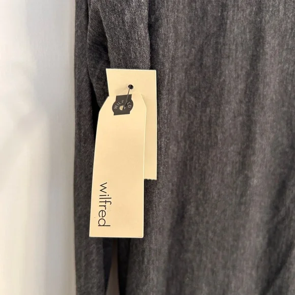 BNWT Wilfred La Rivière Split Back Long Sleeved Shirt in Heather Gray Size S - Picture 3 of 11